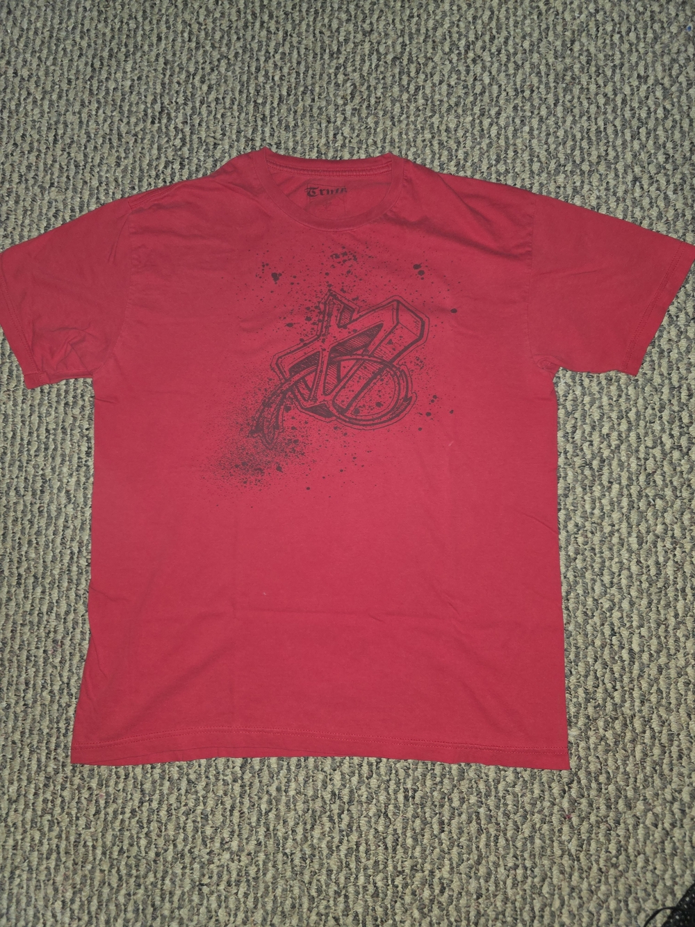 Y2k Truth Red Short Sleeve Graphic Crew Neck T-Shirt